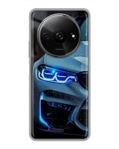 Чехол для Xiaomi Redmi A3x с картинкой «Взгляд BMW с синими фарами»