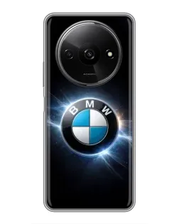 Чехол для Xiaomi Redmi A3x с картинкой «BMW — неоновое сияние»