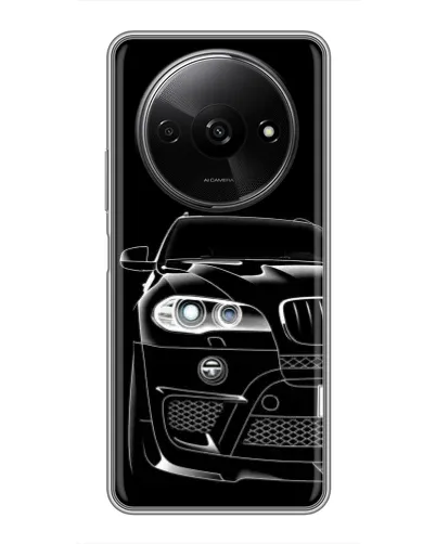 Чехол для Xiaomi Redmi A3x с картинкой «Темный силуэт BMW»