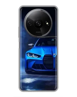 Чехол для Xiaomi Redmi A3x с картинкой «Голубая BMW M4»