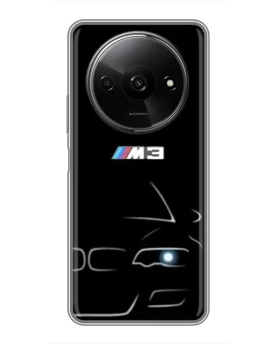 Чехол для Xiaomi Redmi A3x с картинкой «Минималистичный принт BMW M3»