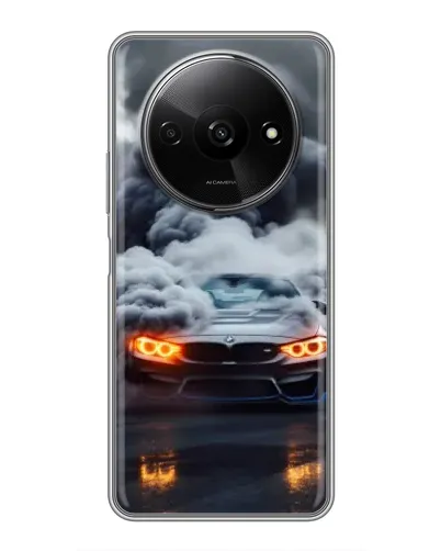 Чехол для Xiaomi Redmi A3x с картинкой «BMW в дыму»