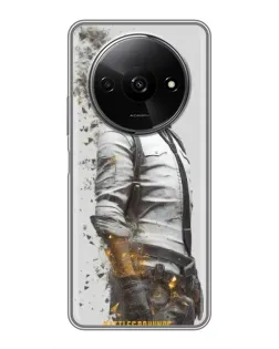 Чехол для Xiaomi Redmi A3x с картинкой «PUBG — боец в пыли»