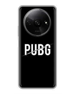Чехол для Xiaomi Redmi A3x с картинкой «PUBG — белый логотип»