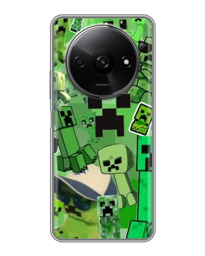 Чохол для Xiaomi Redmi A3x з картинкою «Кріпери Minecraft»