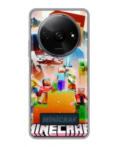 Чохол для Xiaomi Redmi A3x з картинкою «Minecraft герої гри»
