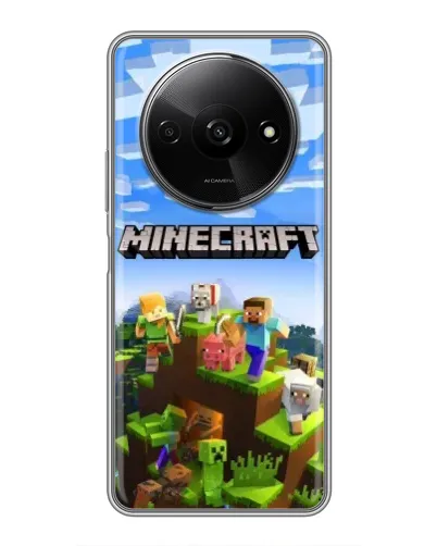 Чохол для Xiaomi Redmi A3x з картинкою «Minecraft класичний світ»