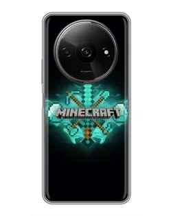Чохол для Xiaomi Redmi A3x з картинкою «Minecraft Diamond лого»