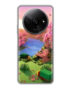 Чохол для Xiaomi Redmi A3x з картинкою «Рожеве дерево Minecraft»