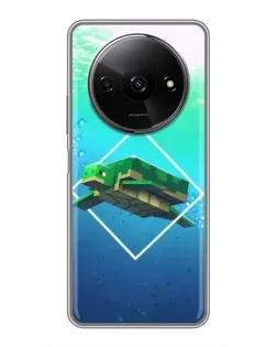 Чохол для Xiaomi Redmi A3x з картинкою «Черепаха Minecraft»