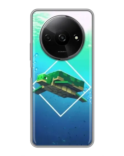 Чохол для Xiaomi Redmi A3x з картинкою «Черепаха Minecraft»