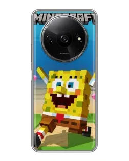 Чохол для Xiaomi Redmi A3x з картинкою «Губка Боб Minecraft» Чохол для Xiaomi Redmi A3x з картинкою «Губка Боб Minecraft»