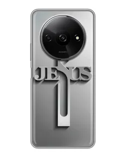 Чохол для Xiaomi Redmi A3x з картинкою «Металевий хрест Jesus»