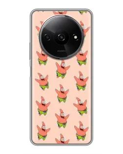 Чехол для Xiaomi Redmi A3x с картинкой «Патрик Стар паттерн»