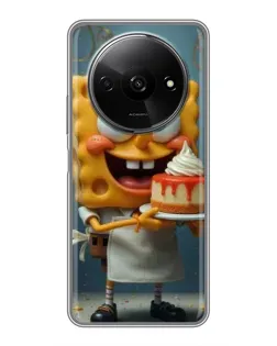Чехол для Xiaomi Redmi A3x с картинкой «Повар Спанч Боб»