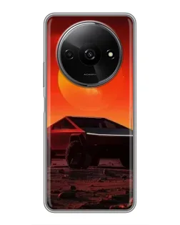 Чехол для Xiaomi Redmi A3x с картинкой «Cybertruck на Марсе»