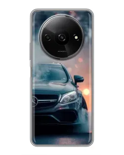 Чехол для Xiaomi Redmi A3x с картинкой «Mercedes — ночной город»