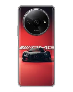 Чехол для Xiaomi Redmi A3x с картинкой «Mercedes AMG — красная линия»