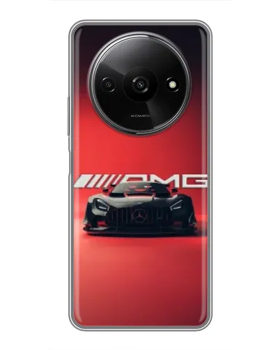 Чехол для Xiaomi Redmi A3x с картинкой «Mercedes AMG — красная линия»