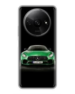 Чехол для Xiaomi Redmi A3x с картинкой «Mercedes — неоновый лого»