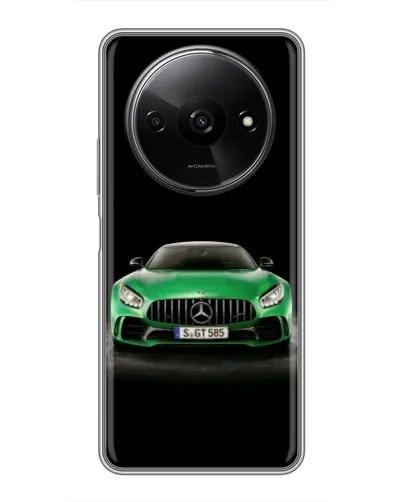 Чехол для Xiaomi Redmi A3x с картинкой «Mercedes — неоновый лого»