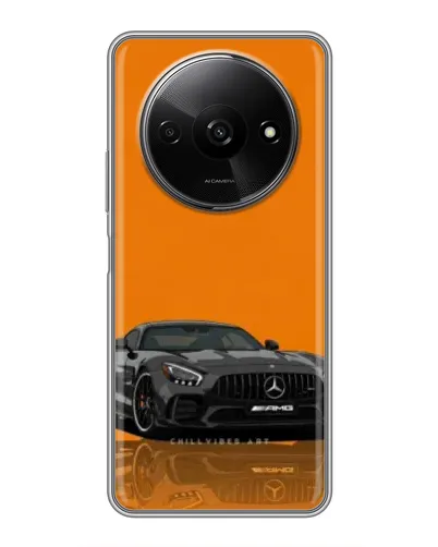 Чехол для Xiaomi Redmi A3x с картинкой «Оранжевый Mercedes AMG»
