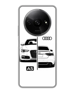 Чехол для Xiaomi Redmi A3x с картинкой «Audi — контрастный дизайн»