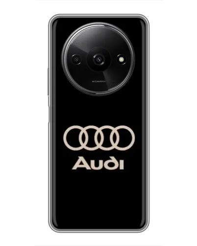 Чехол для Xiaomi Redmi A3x с картинкой «Audi — золотой логотип»