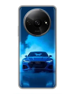 Чехол для Xiaomi Redmi A3x с картинкой «Audi — голубая энергия»