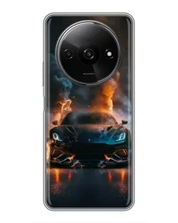 Чехол для Xiaomi Redmi A3x с картинкой «Lamborghini дымная эстетика»