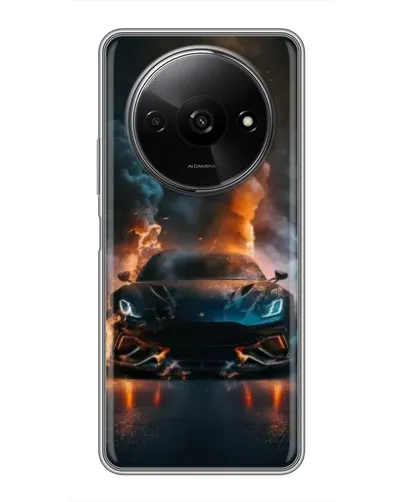 Чехол для Xiaomi Redmi A3x с картинкой «Lamborghini дымная эстетика»