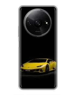 Чехол для Xiaomi Redmi A3x с картинкой «Lamborghini желтый акцент»