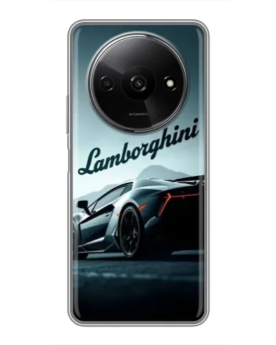 Чехол для Xiaomi Redmi A3x с картинкой «Классическая надпись Lamborghini»