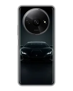 Чехол для Xiaomi Redmi A3x с картинкой «Черный Lamborghini Aventador»