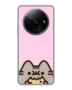 Чохол для Xiaomi Redmi A3x з картинкою «Pusheen та печиво»