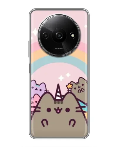 Чехол для Xiaomi Redmi A3x с картинкой «Единорог Pusheen»