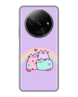 Чехол для Xiaomi Redmi A3x с картинкой «Радужные Пушины»