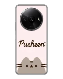 Чехол для Xiaomi Redmi A3x с картинкой «Pusheen логотип»