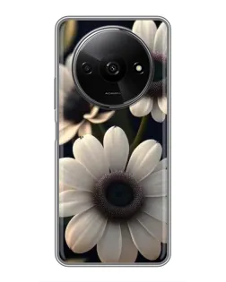 Чехол для Xiaomi Redmi A3x с картинкой «Белые маргаритки макро»