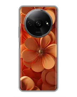 Чехол для Xiaomi Redmi A3x с картинкой «Оранжевый макро цветок»