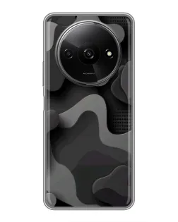 Чехол для Xiaomi Redmi A3x с картинкой «Темный абстрактный камуфляж»