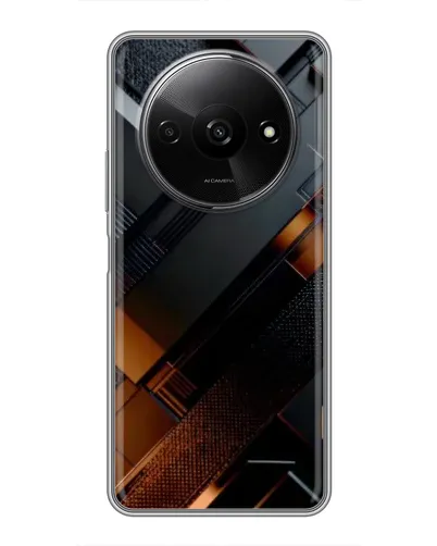 Чехол для Xiaomi Redmi A3x с картинкой «Черные геометрические блоки» Чехол для Xiaomi Redmi A3x с картинкой «Черные геометрические блоки»