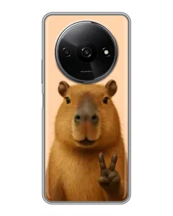 Чехол для Xiaomi Redmi A3x с картинкой «Капибара виктория»
