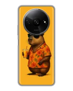 Чехол для Xiaomi Redmi A3x с картинкой «Капибара на отдыхе»