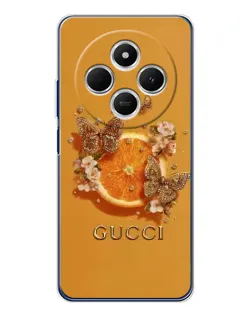 Чохол для Xiaomi Redmi A4 5G з картинкою «Gucci — золоті метелики»