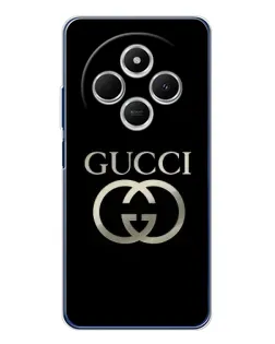 Чохол для Xiaomi Redmi A4 5G з картинкою «Gucci — золото на чорному»