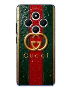 Чохол для Xiaomi Redmi A4 5G з картинкою «Gucci — фірмова смуга та золото»