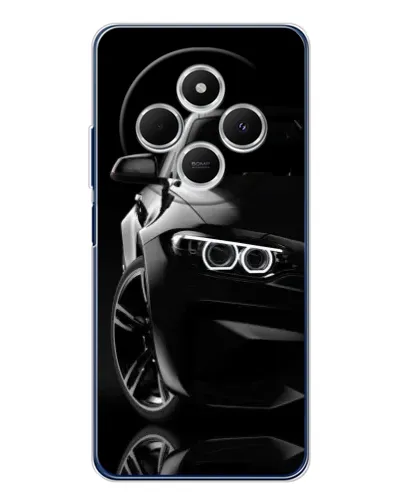 Чехол для Xiaomi Redmi A4 5G с картинкой «Черная BMW — профиль» Чехол для Xiaomi Redmi A4 5G с картинкой «Черная BMW — профиль»
