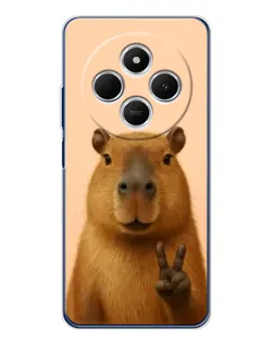 Чехол для Xiaomi Redmi A4 5G с картинкой «Капибара виктория» Чехол для Xiaomi Redmi A4 5G с картинкой «Капибара виктория»