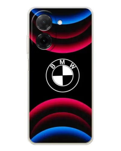 Чехол для Xiaomi Redmi A5 (EU) с картинкой «Логотип BMW и неоновые дуги»